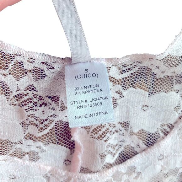 Heart and Hips Women’s Sleeveless Floral Lace Flowy Tank Top Size Small - Picture 2 of 3